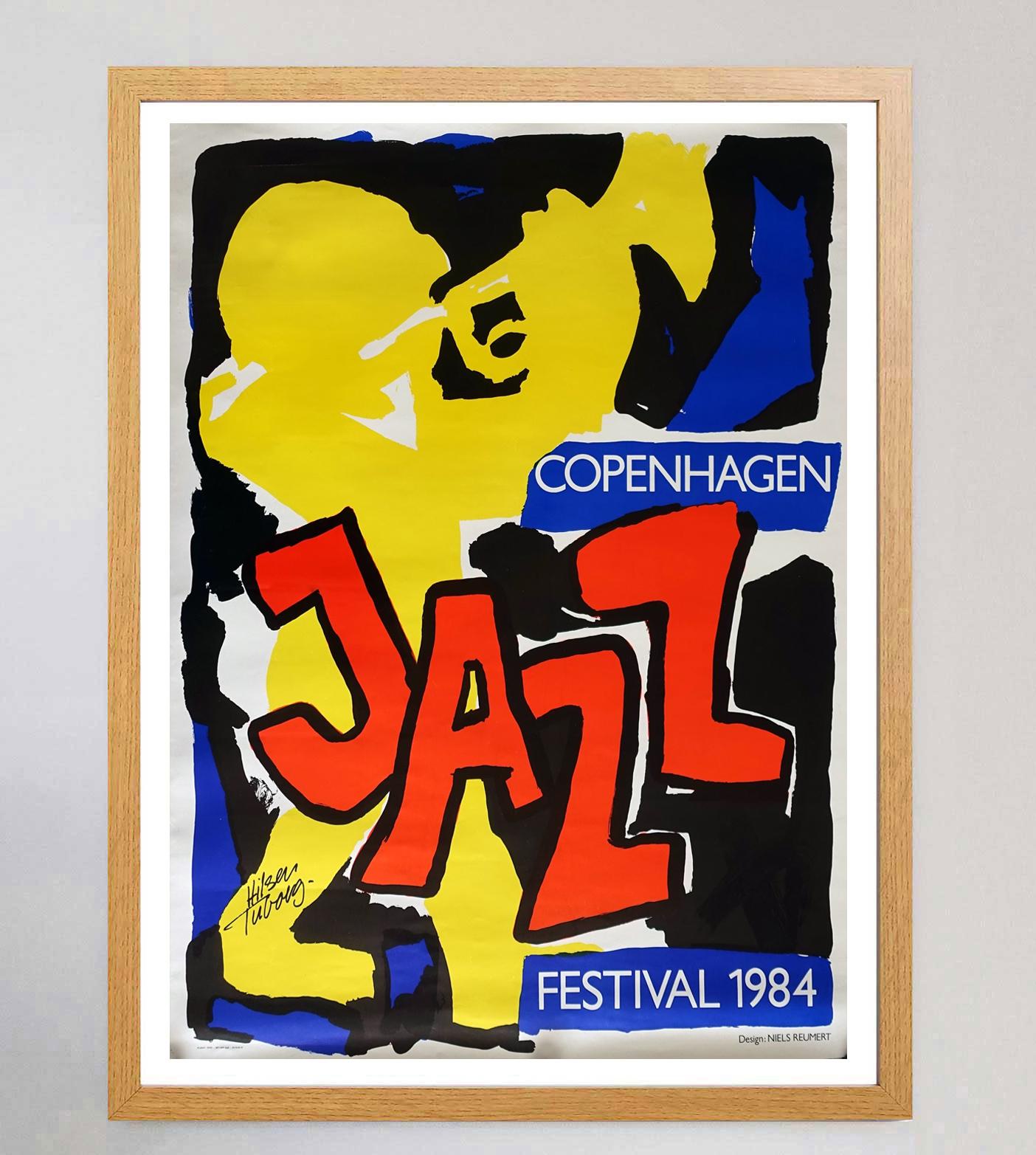 1984 Copenhagen Jazz Festival Original Vintage Poster In Good Condition For Sale In Winchester, GB