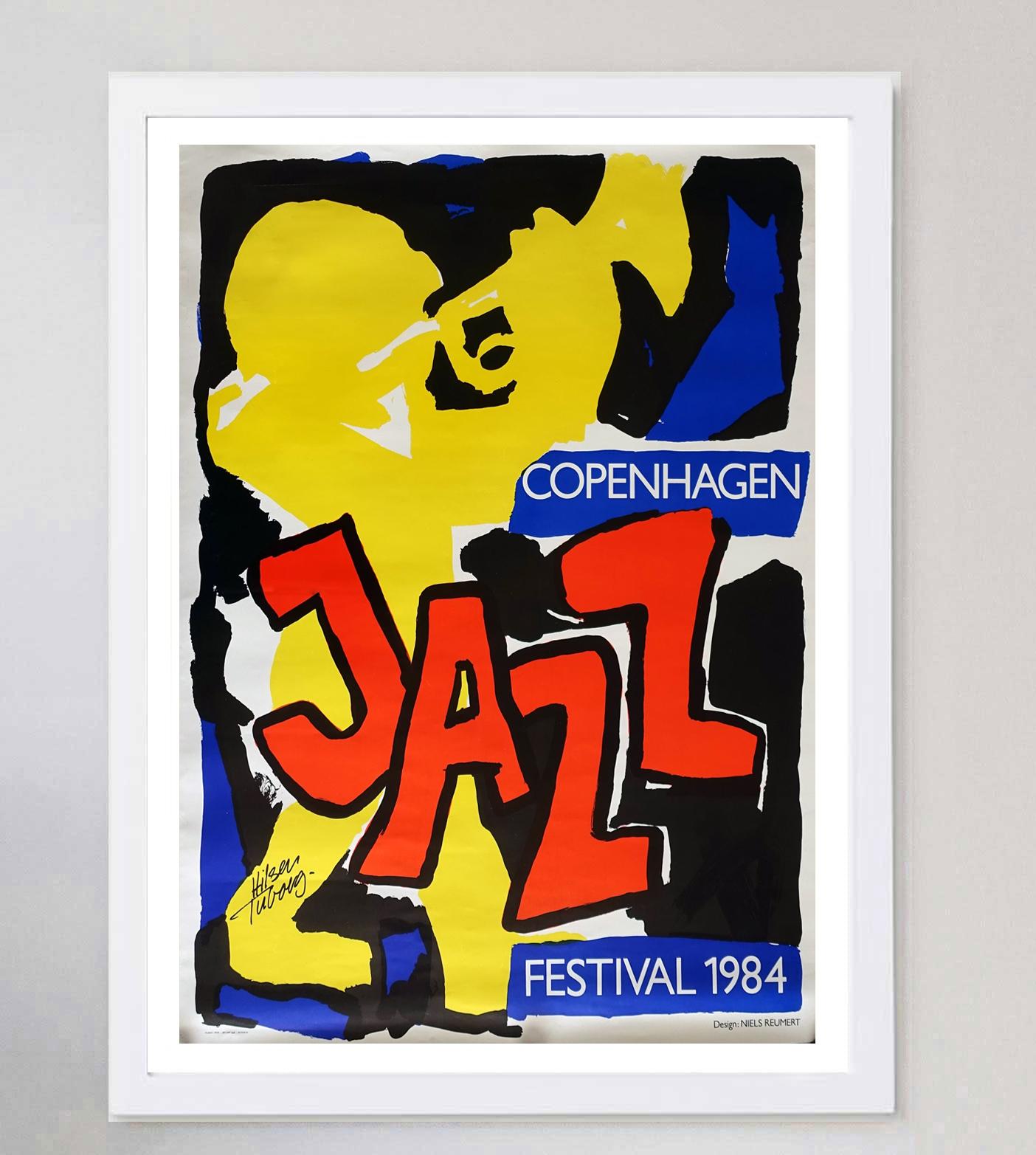 Late 20th Century 1984 Copenhagen Jazz Festival Original Vintage Poster For Sale