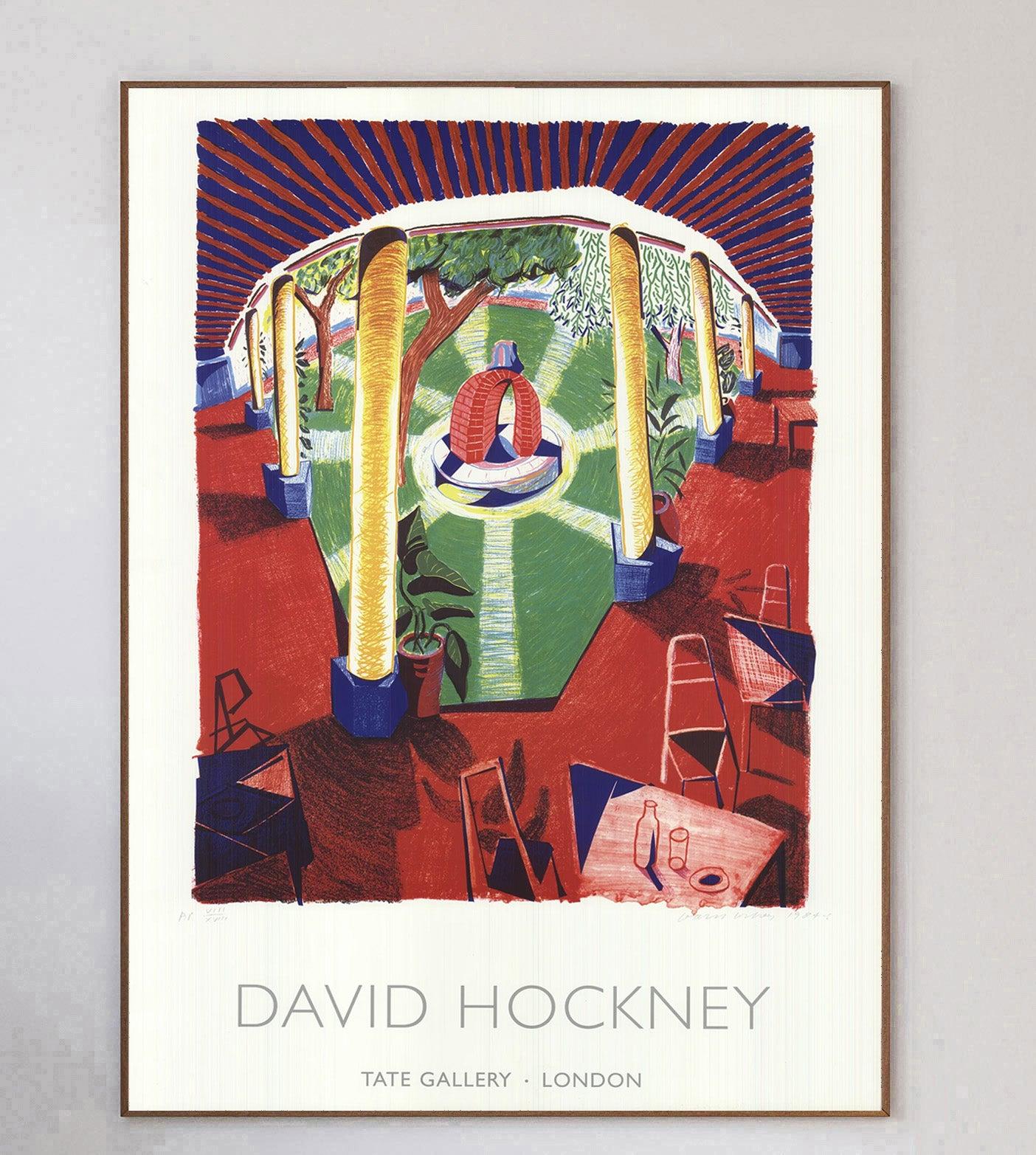 Dieses Stück wurde von der Tate Gallery für ihre Ausstellung des Künstlers 1984 produziert und zeigt David Hockneys wunderschönes Werk 