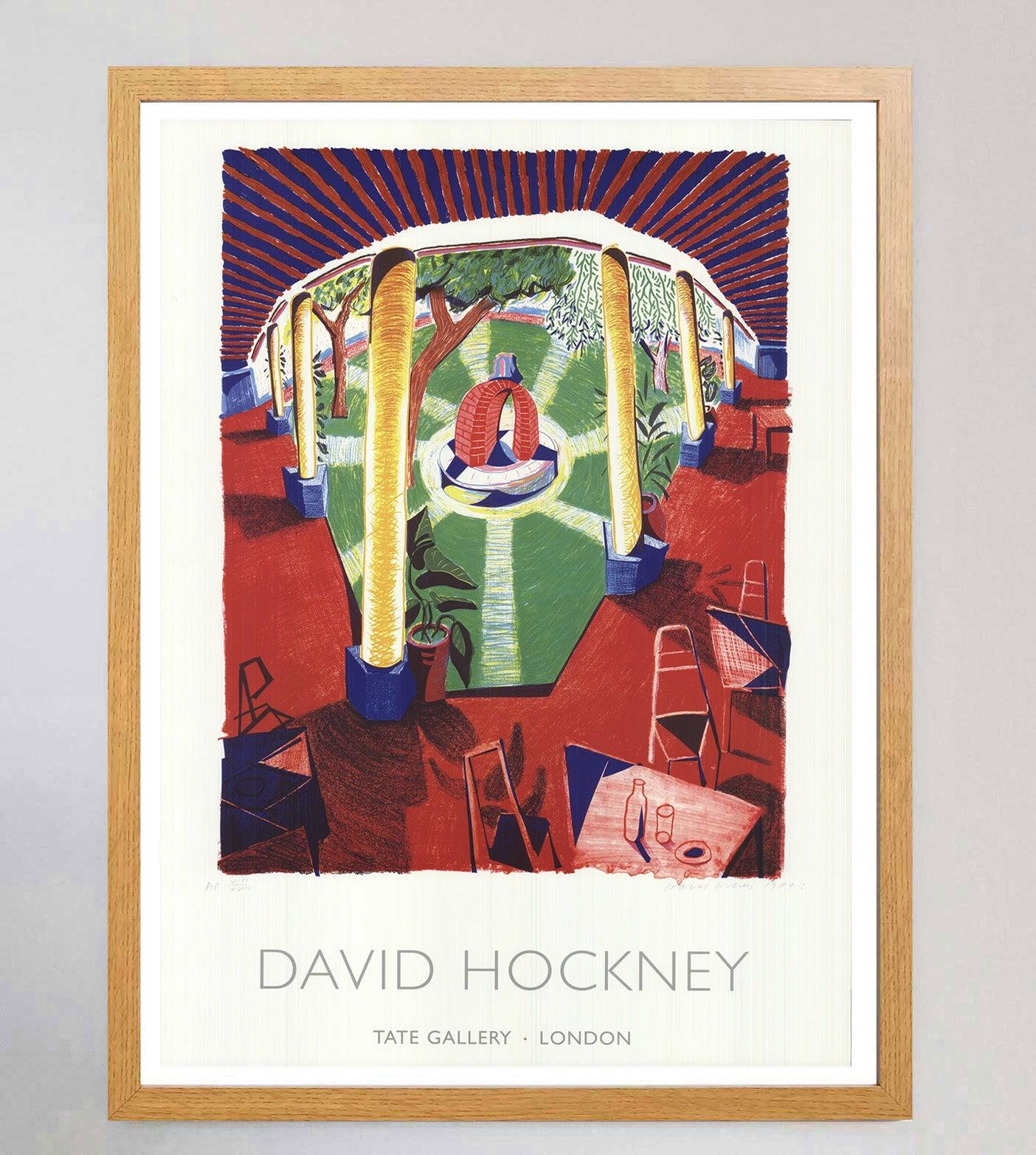 1984 David Hockney - Tate Gallery Original Vintage Poster (amerikanisch) im Angebot
