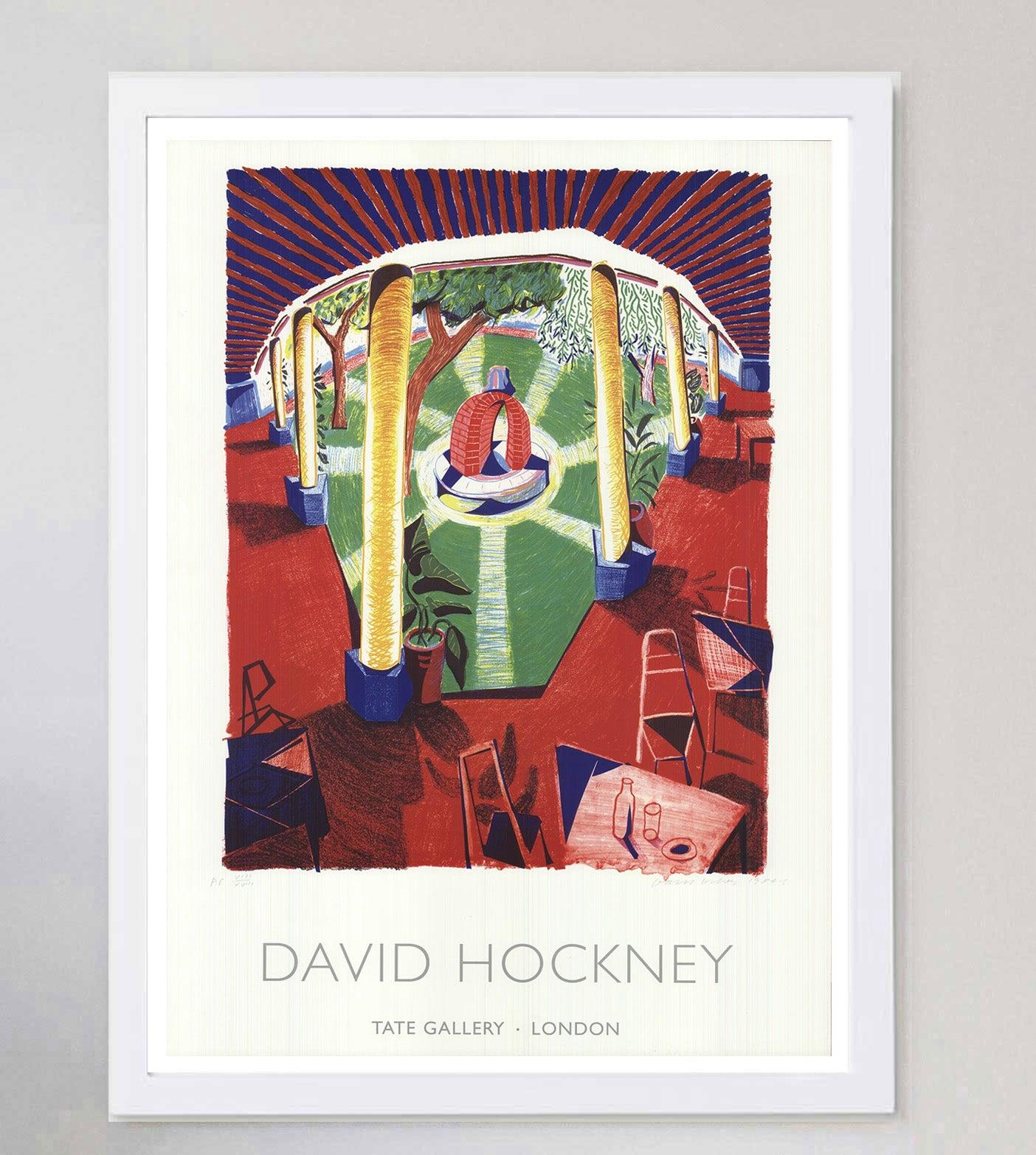 1984 David Hockney - Tate Gallery Original Vintage Poster im Zustand „Gut“ im Angebot in Winchester, GB