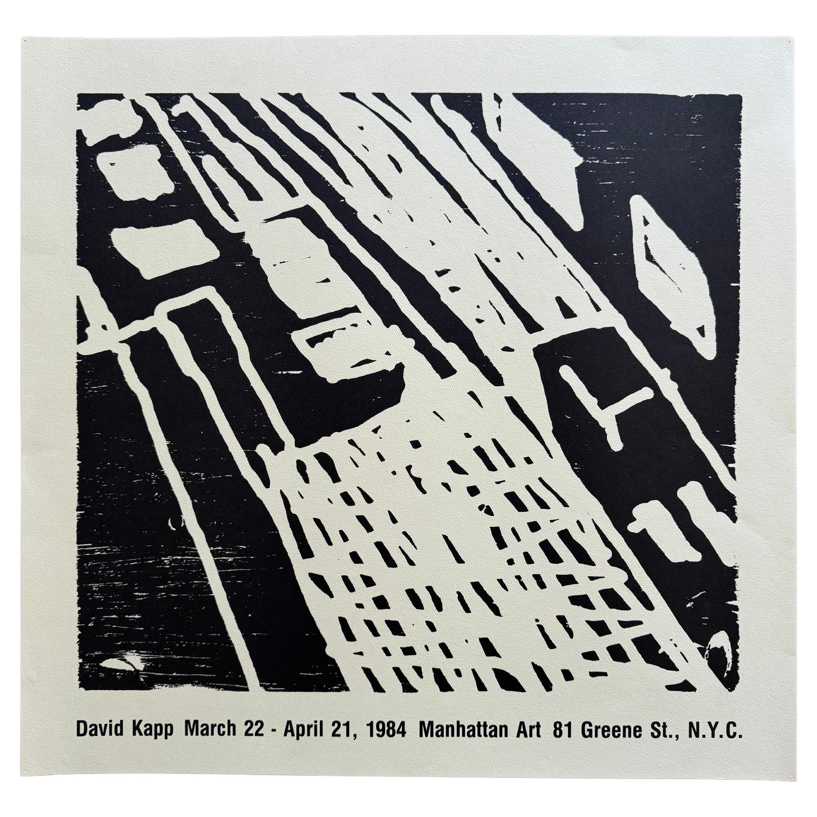 Abstrakter Ausstellungsdruck von David Kapp, 1984 im Angebot