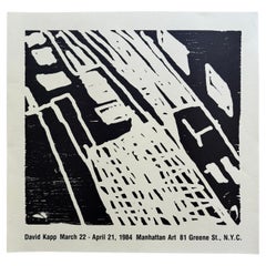 Abstrakter Ausstellungsdruck von David Kapp, 1984