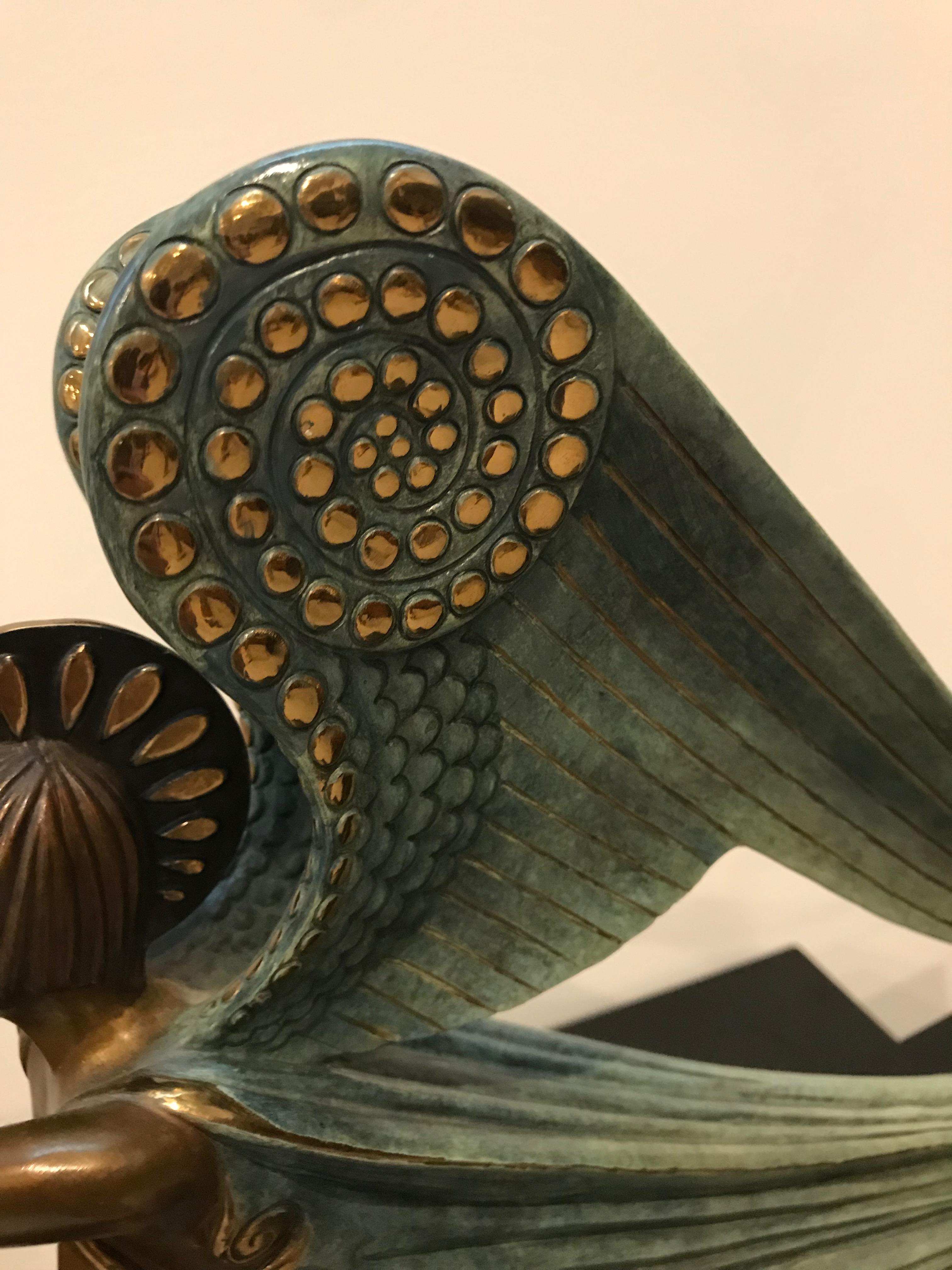 Sculpture en bronze « Ange » de Romain De Tirtoff, édition limitée Erte 1984 en vente 4