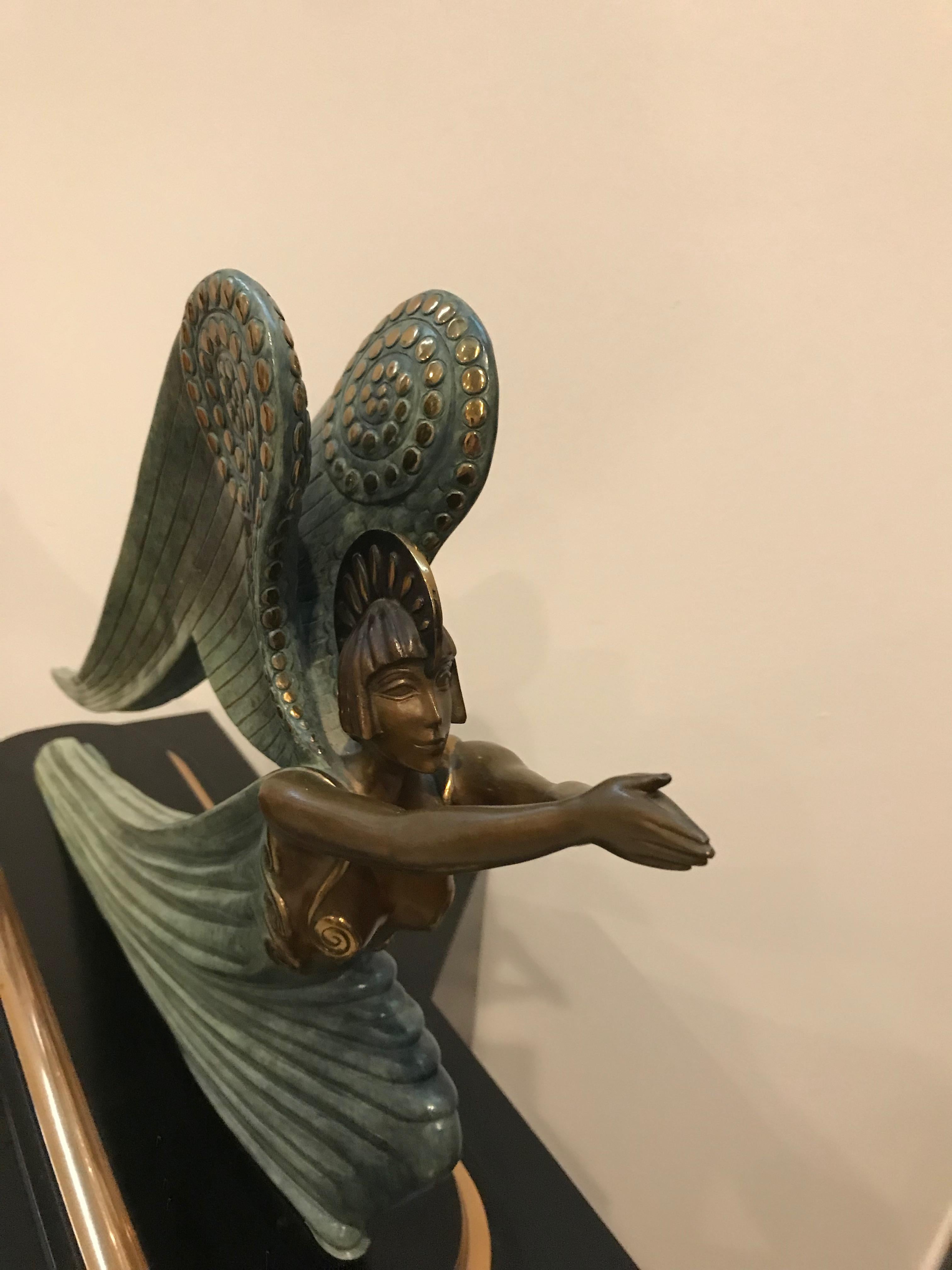 Bronze Sculpture en bronze « Ange » de Romain De Tirtoff, édition limitée Erte 1984 en vente