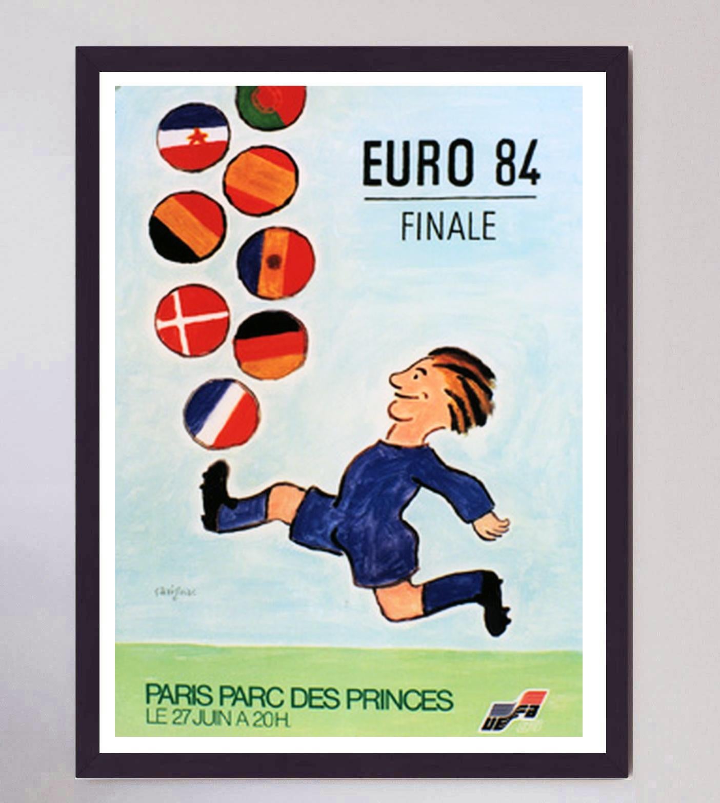 Late 20th Century 1984 Euro 84 - Finale Original Vintage Poster For Sale