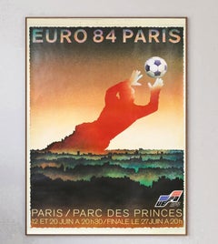 Affiche vintage originale Euro 84 - Paris, 1984