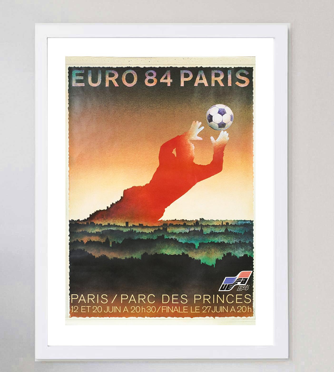 1984 Euro 84 - Parigi Poster originale d'epoca In condizioni buone in vendita a Winchester, GB