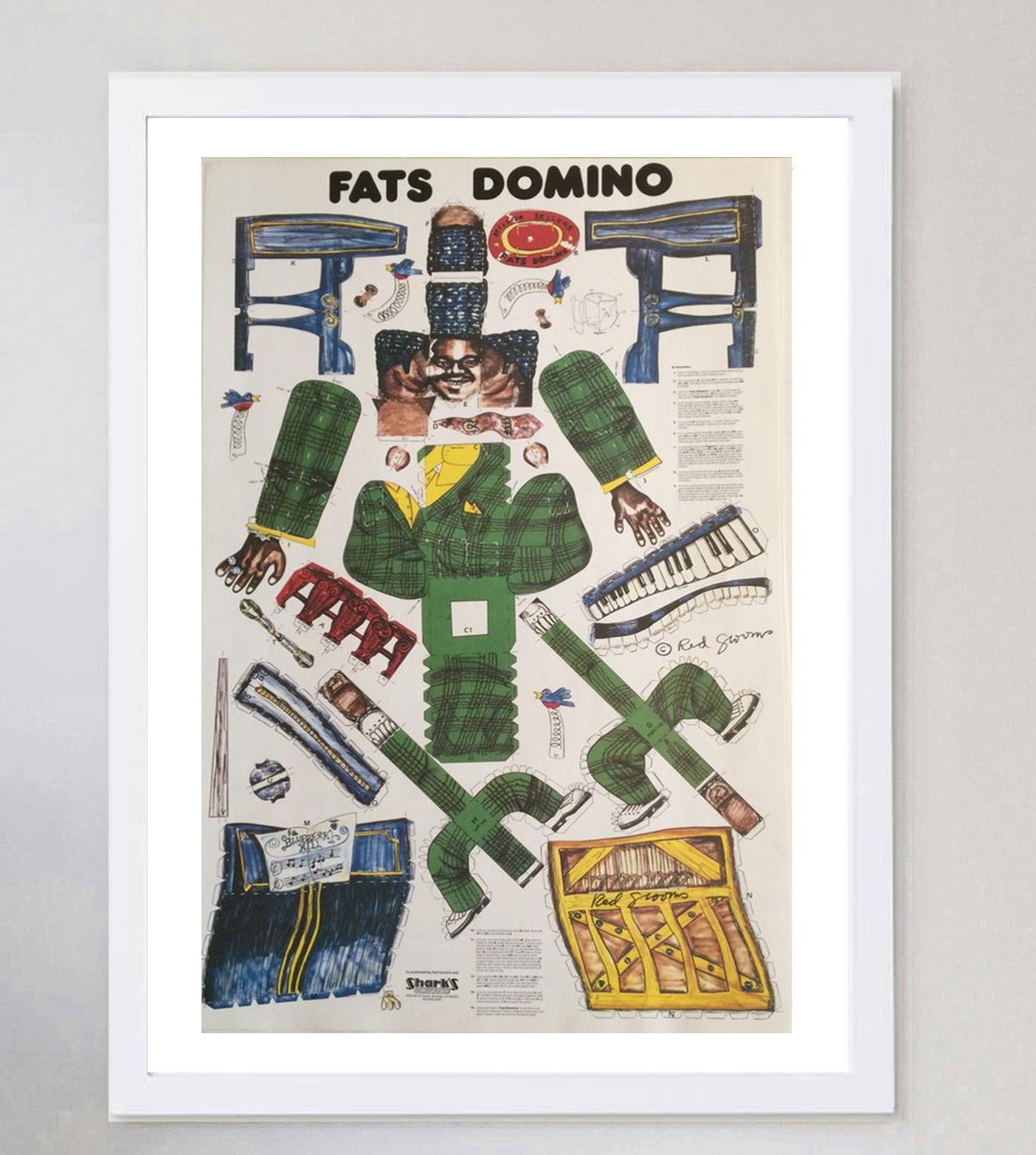Fine XX secolo 1984 Fats Domino - Red Grooms - Poster originale d'epoca in vendita