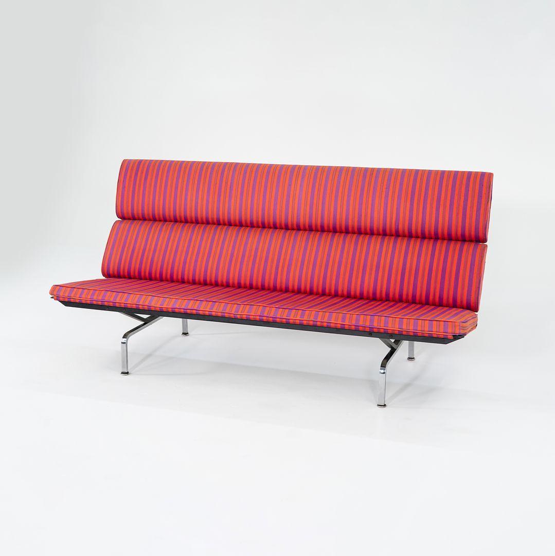 1984 Canapé Eames Herman Miller Compact avec tissu à rayures Alexander Girard Miller en vente 2