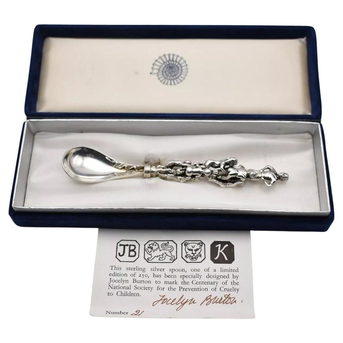 1984 Jocelyn Burton Limited Edition 21 of 250 Sterling Silver Spoon For Sale