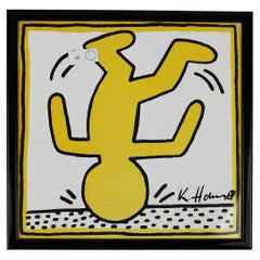 1984 Keith Haring Autographed "One Man Show" Pop Art Poster Prov. Axel Vervoordt