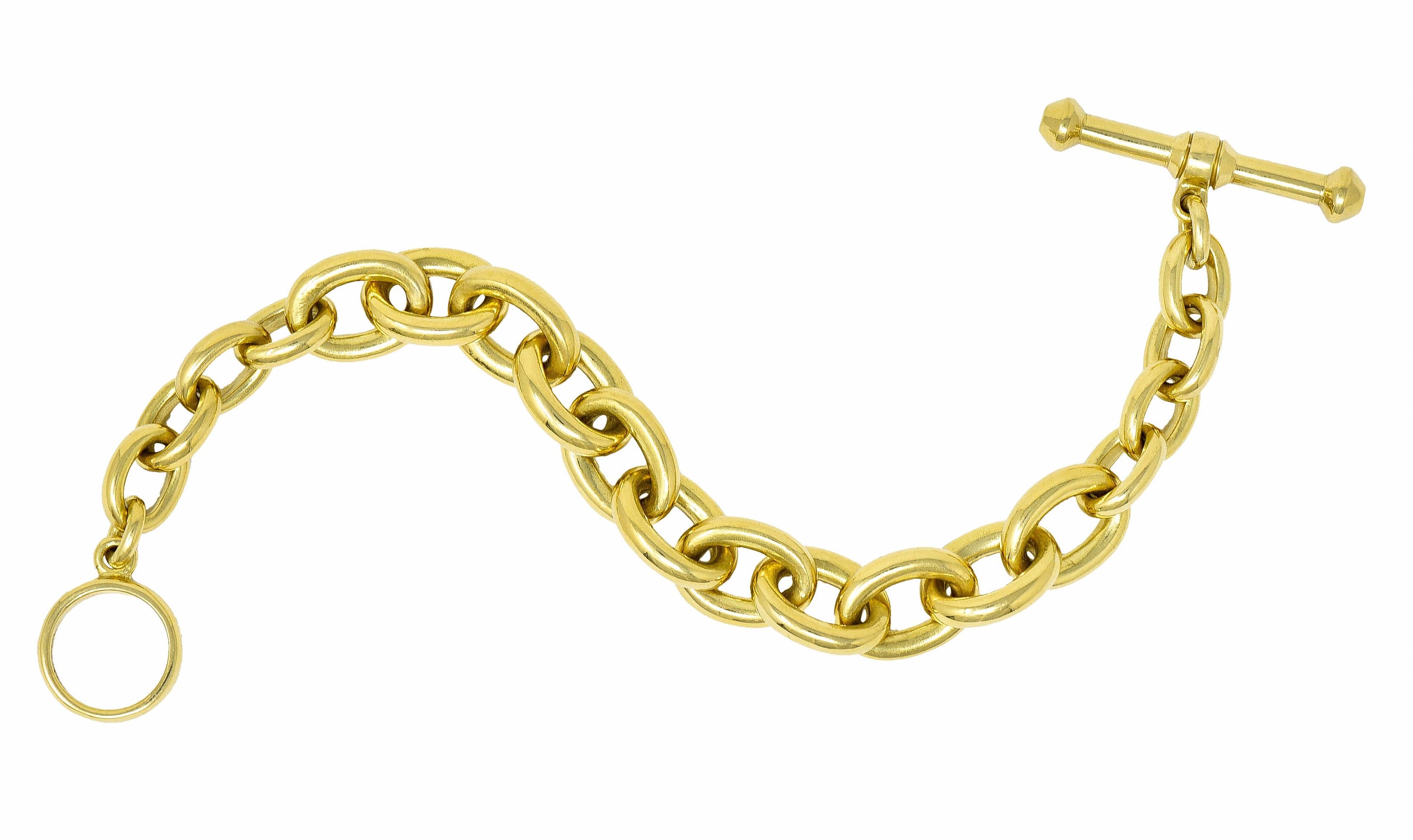 1984 Kieselstein Cord Vintage 18 Karat Gold Link Toggle Bracelet 5