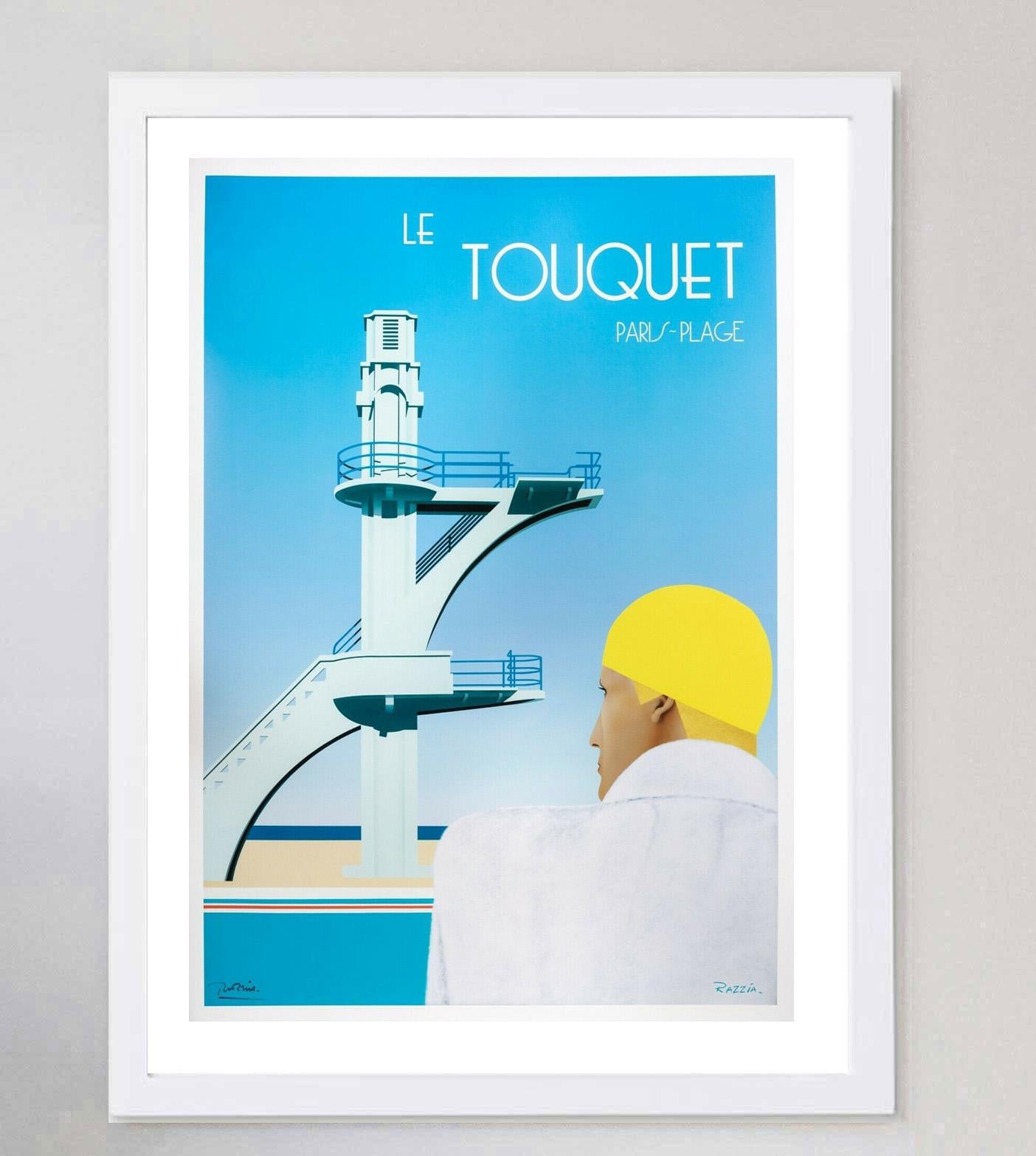 1984 Le Touquet Paris - Plage Original Vintage Poster (Französisch) im Angebot