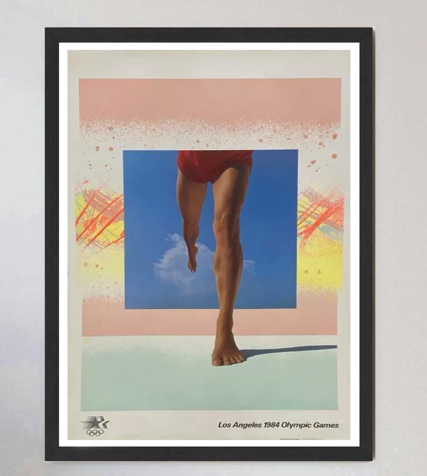 Juegos Olímpicos de Los Ángeles 1984 - April Greiman y Jayme Odgers Cartel original finales del siglo XX en venta