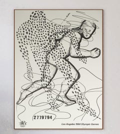 1984 Los Angeles Olympic Games - Jonathan Borofsky Original Vintage Poster