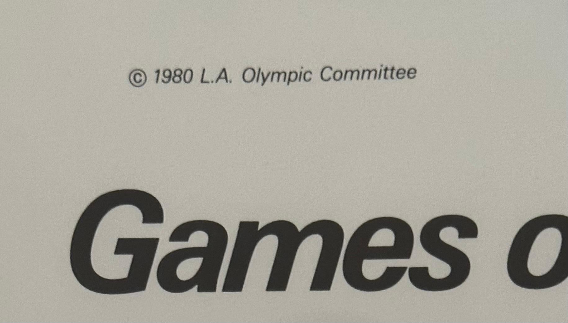 20ième siècle  Affiche des Jeux olympiques de Los Angeles de 1984 en vente