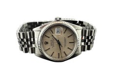 1984 Men's Rolex Datejust 16014 Silver Tapestry Dial Jubilee Band #21370