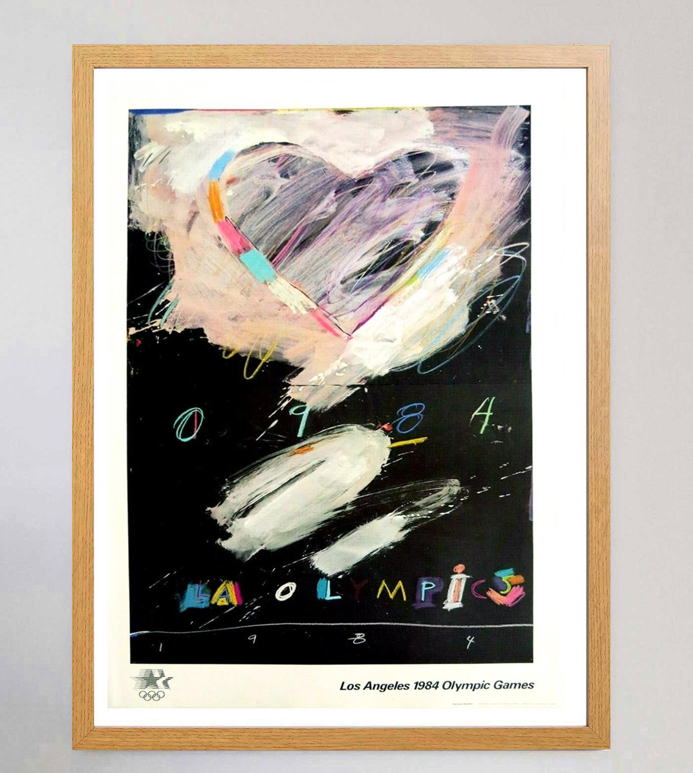American 1984 Olympic Games Los Angeles - Raymond Saunders Original Vintage Poster For Sale