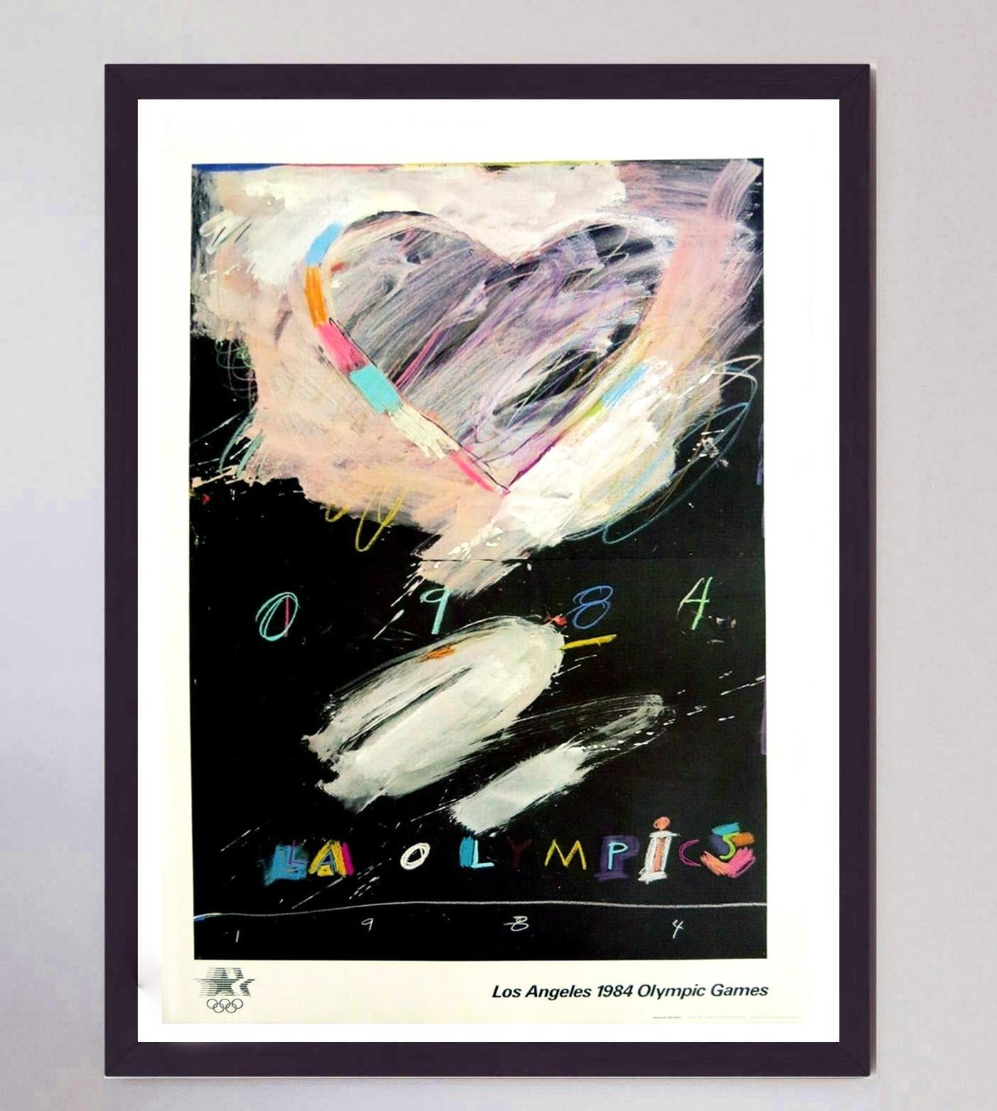 Late 20th Century 1984 Olympic Games Los Angeles - Raymond Saunders Original Vintage Poster For Sale