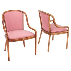 1984 Pair of Ward Bennett for Brickel Associates Dining Chairs in Fabric