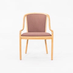 1984 Pair of Ward Bennett for Brickel Associates Dining Chairs in Pink Fabric