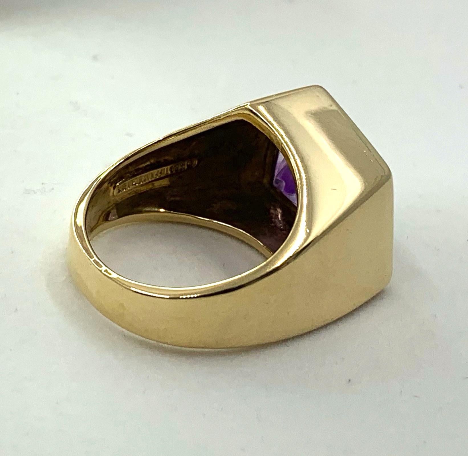 1984 Paloma Picasso for Tiffany & Co. Amethyst Cocktail Ring in 18K Yellow Gold 5