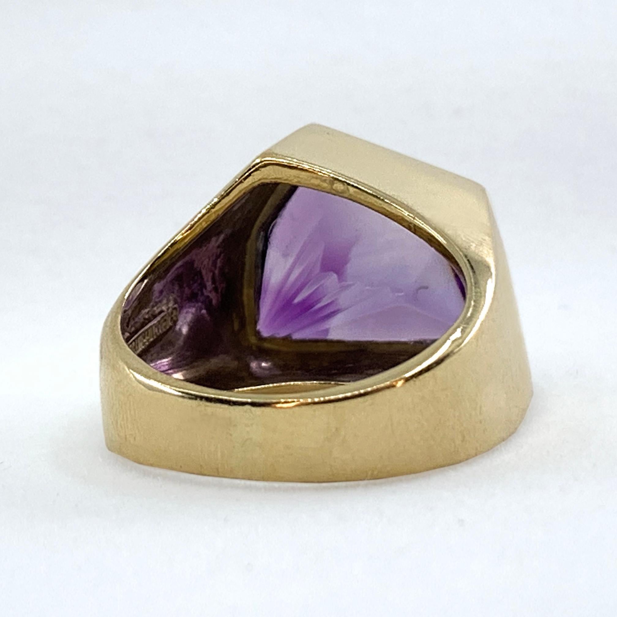 1984 Paloma Picasso for Tiffany & Co. Amethyst Cocktail Ring in 18K Yellow Gold 6