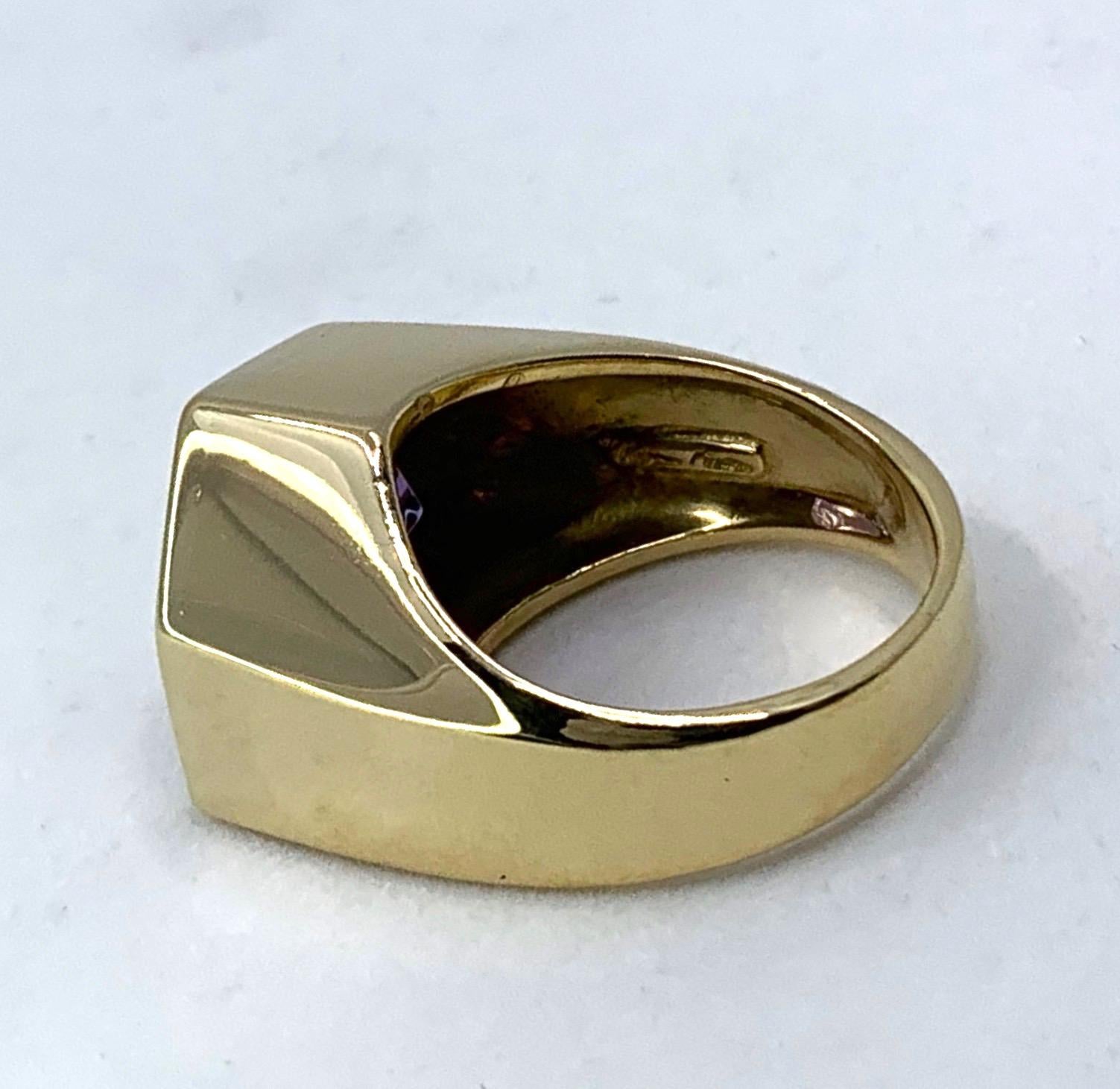 1984 Paloma Picasso for Tiffany & Co. Amethyst Cocktail Ring in 18K Yellow Gold 8