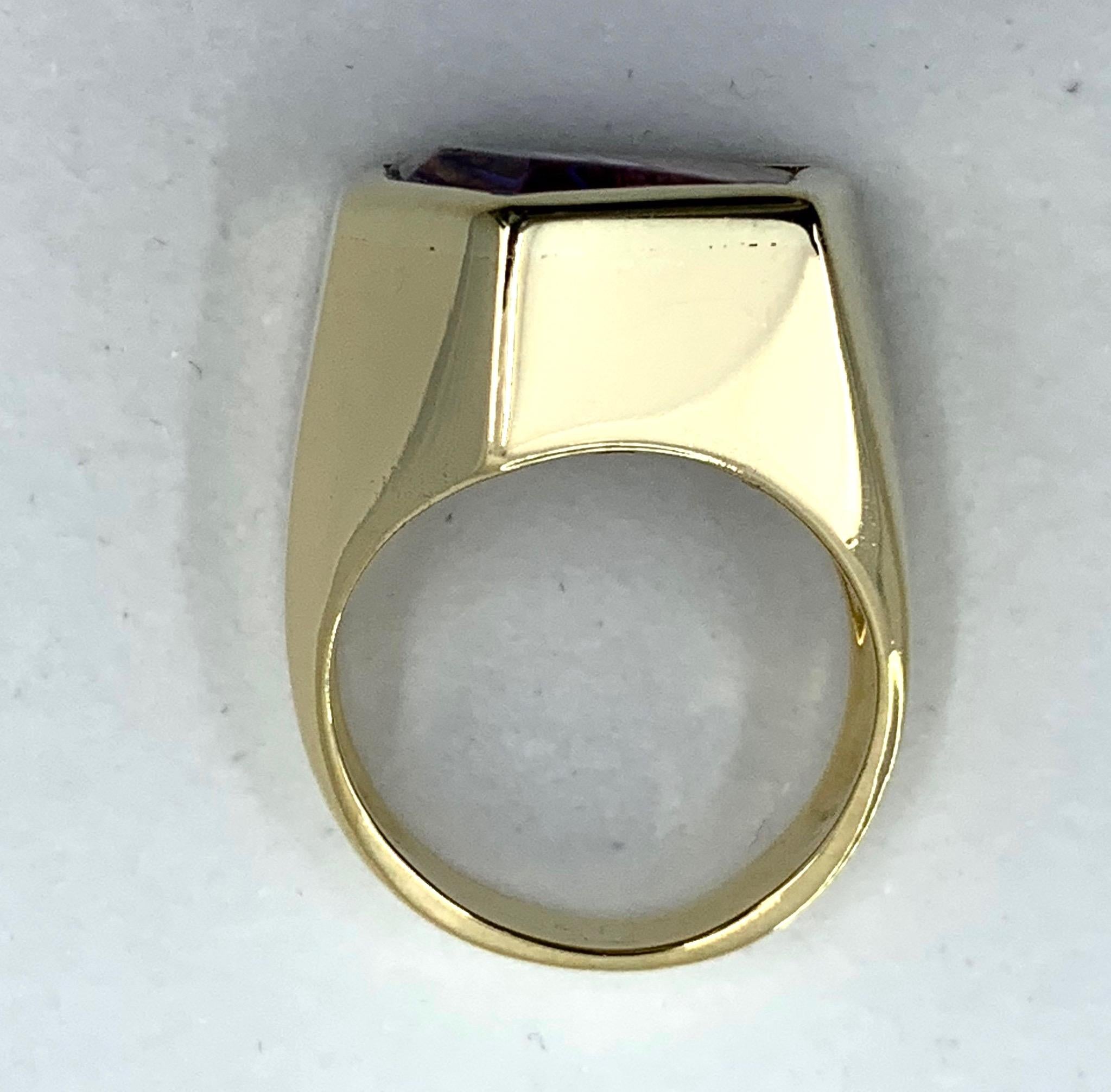 1984 Paloma Picasso for Tiffany & Co. Amethyst Cocktail Ring in 18K Yellow Gold 9