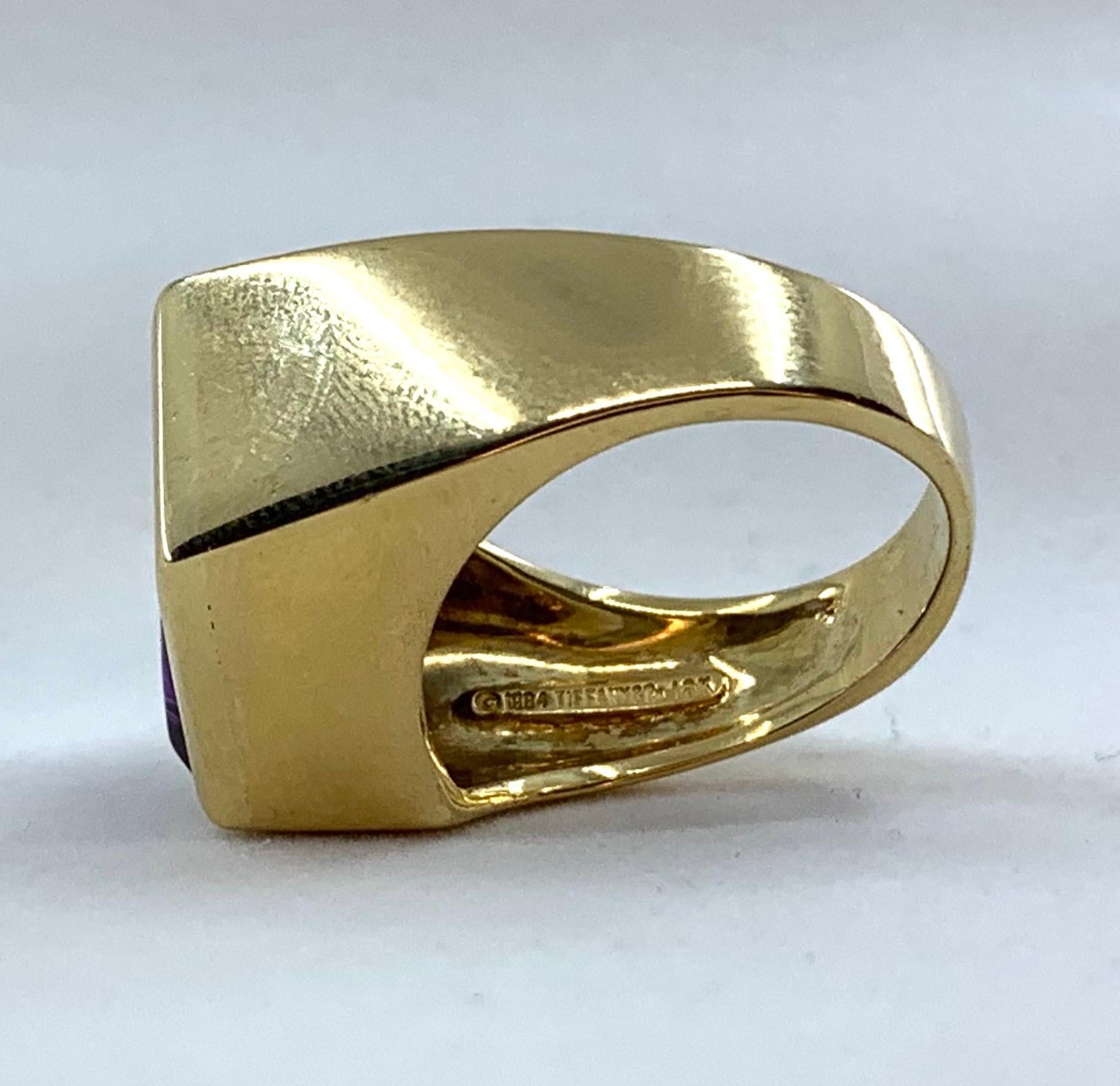 1984 Paloma Picasso for Tiffany & Co. Amethyst Cocktail Ring in 18K Yellow Gold 11
