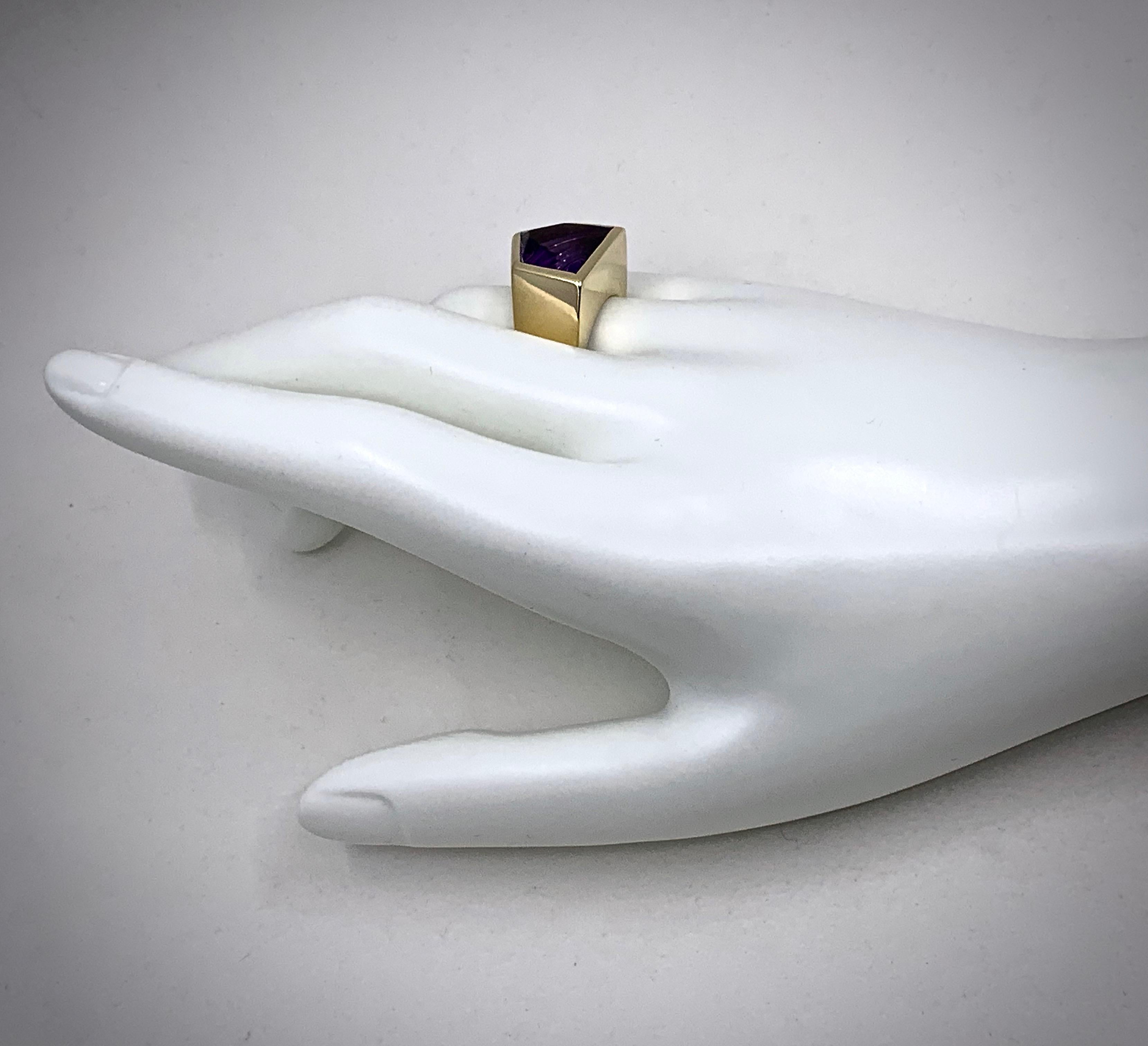 1984 Paloma Picasso for Tiffany & Co. Amethyst Cocktail Ring in 18K Yellow Gold 1