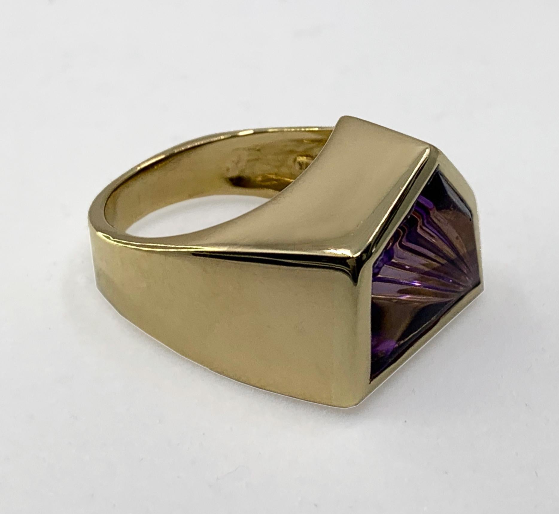 1984 Paloma Picasso for Tiffany & Co. Amethyst Cocktail Ring in 18K Yellow Gold 3