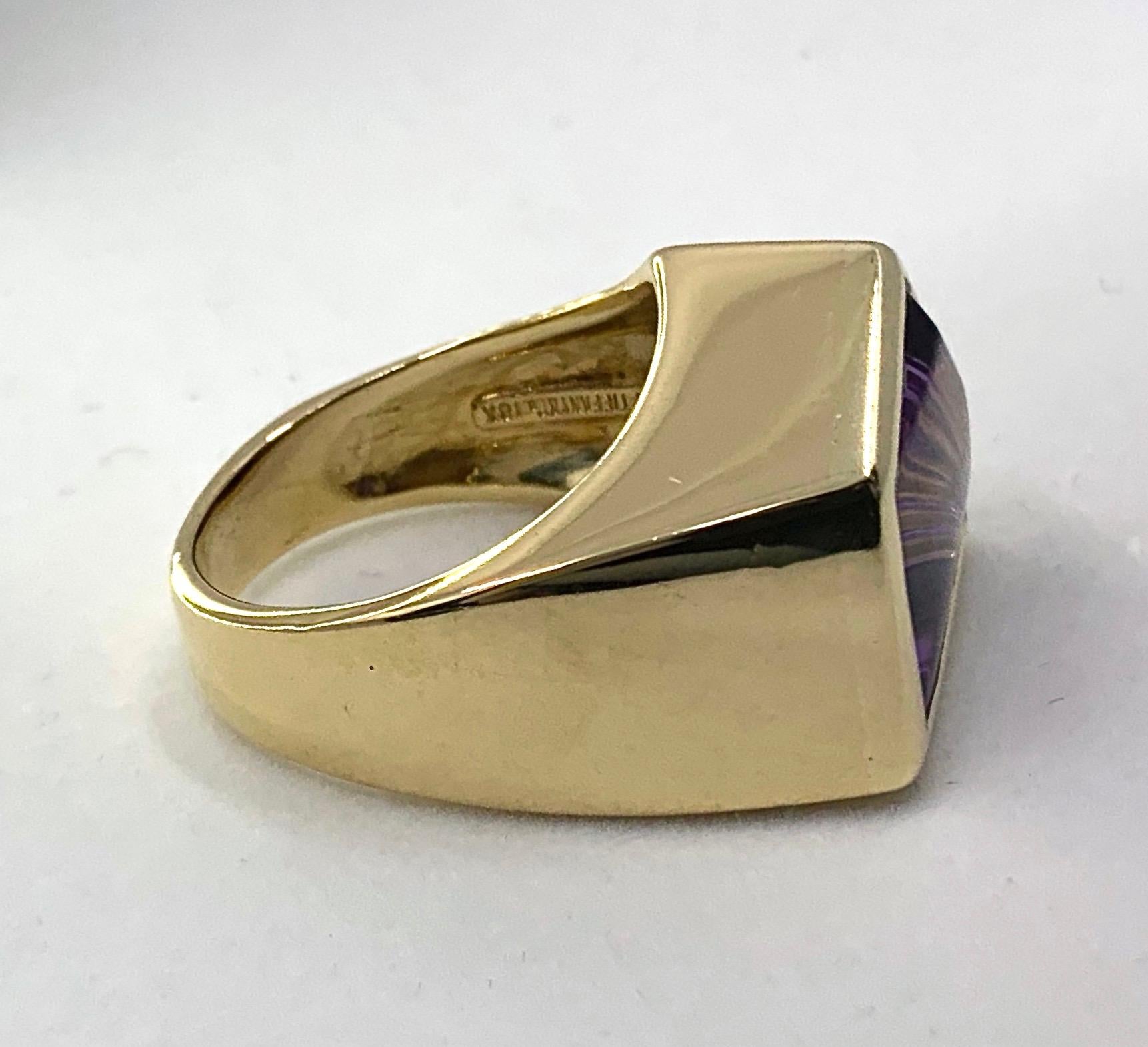 1984 Paloma Picasso for Tiffany & Co. Amethyst Cocktail Ring in 18K Yellow Gold 4