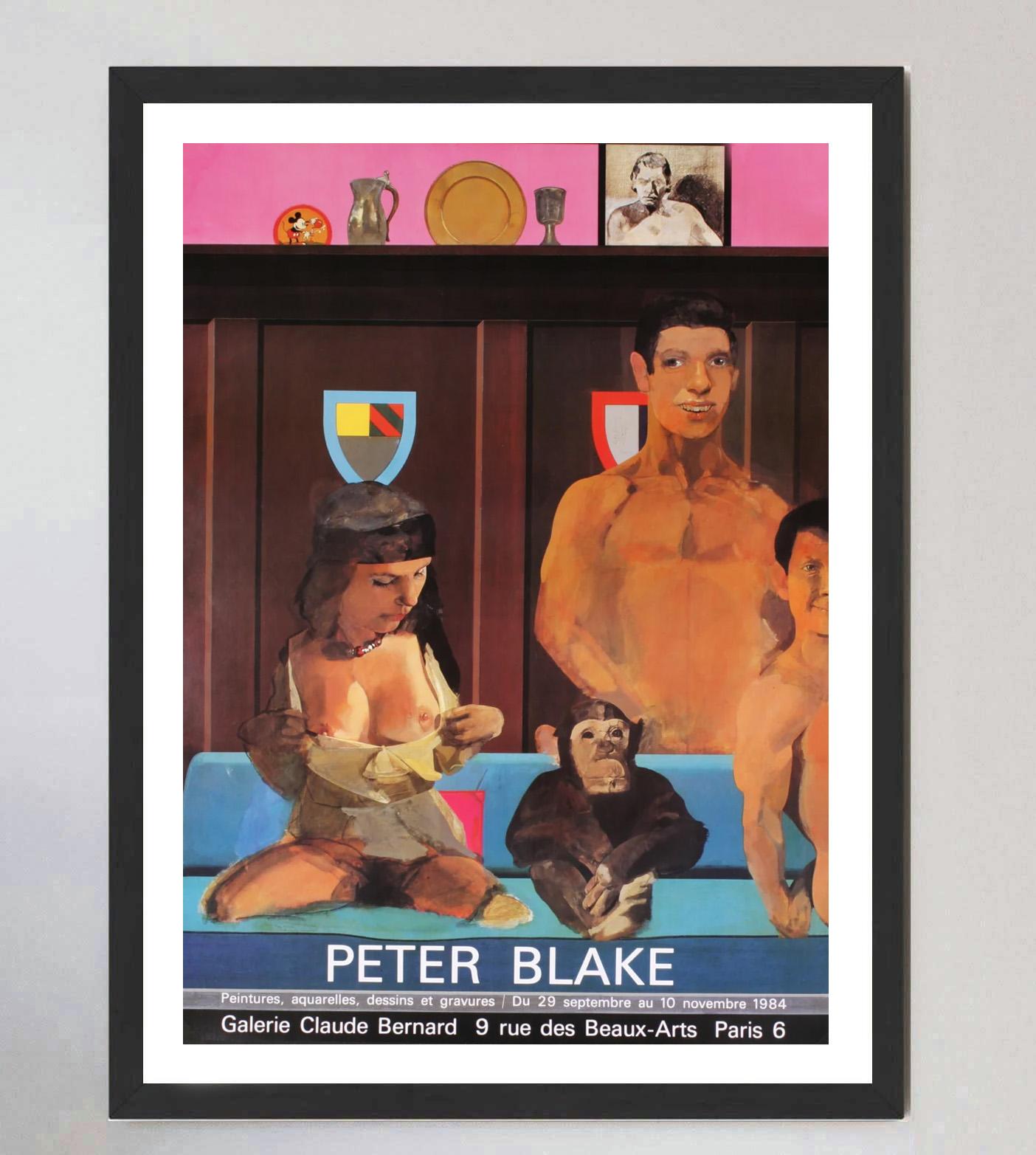 Fine XX secolo 1984 Peter Blake - Galerie Claude Bernard Poster originale d'epoca in vendita