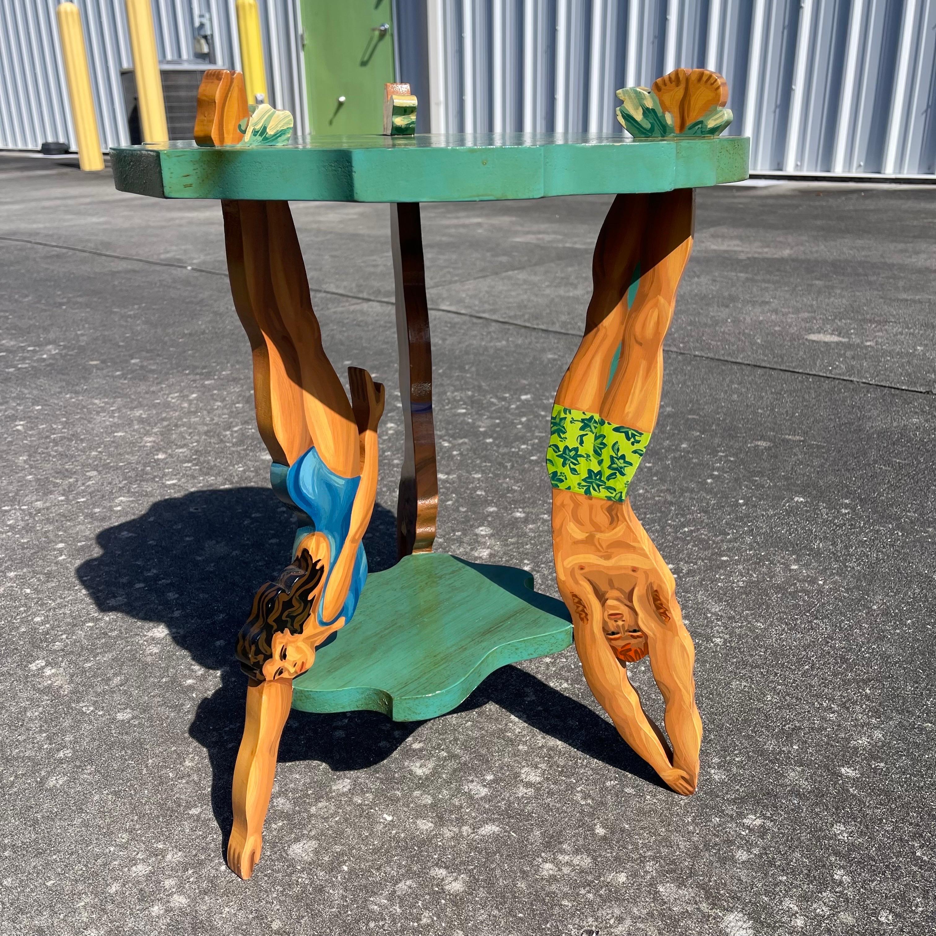 Table d'appoint postmoderne Diver Swimmers Splash, Michael Guy, 1984 en vente 3