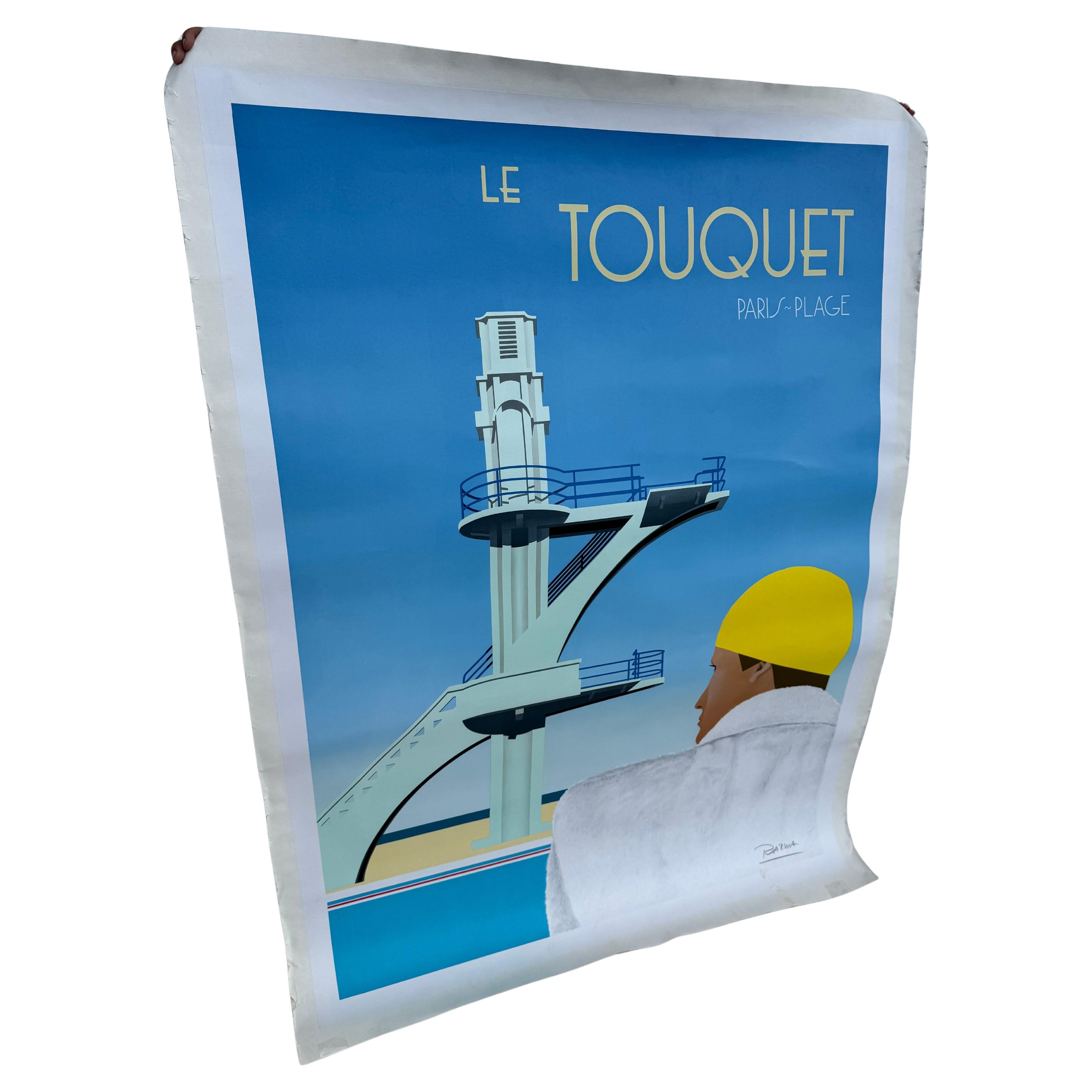 Il s'agit d'une affiche grand format de Razzia.
L'affiche commémore la première piscine couverte de Londres.
L'affiche date de 1984.
L'affiche a été couchée sur une toile afin de la préserver et de renforcer sa détermination. Les couleurs sont vives