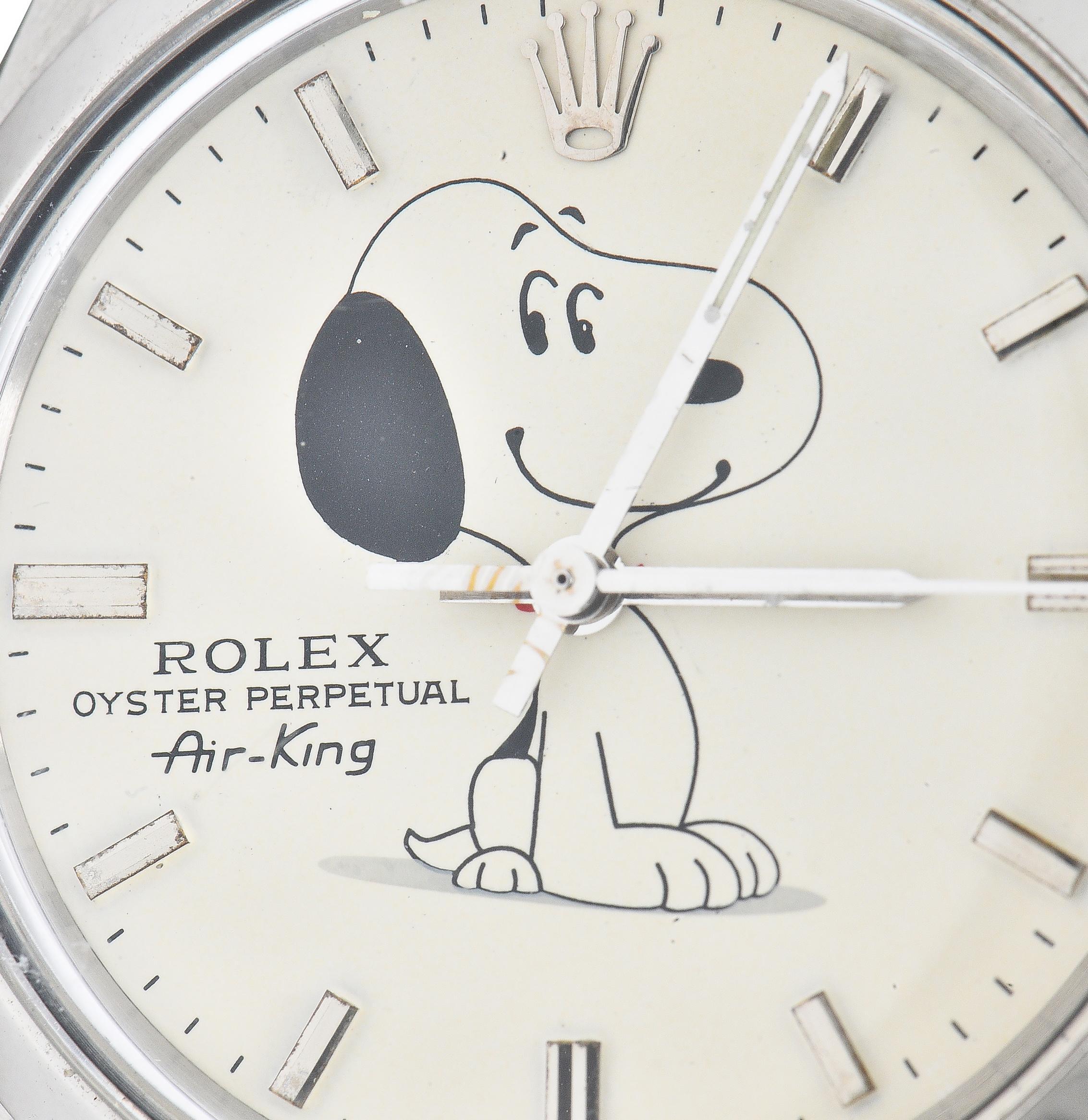 1984 Rolex 34 MM Stainless Steel Oyster Perpetual Air King Snoopy Watch 2