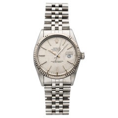 1984 Rolex Datejust 36 16014 White Gold Bezel Auto Silver Linen Dial 36mm