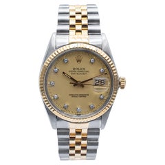 1984 Rolex Datejust 36MM 16013 Champagner-Diamant-Zifferblatt Zweifarbige Jubiläumsuhr