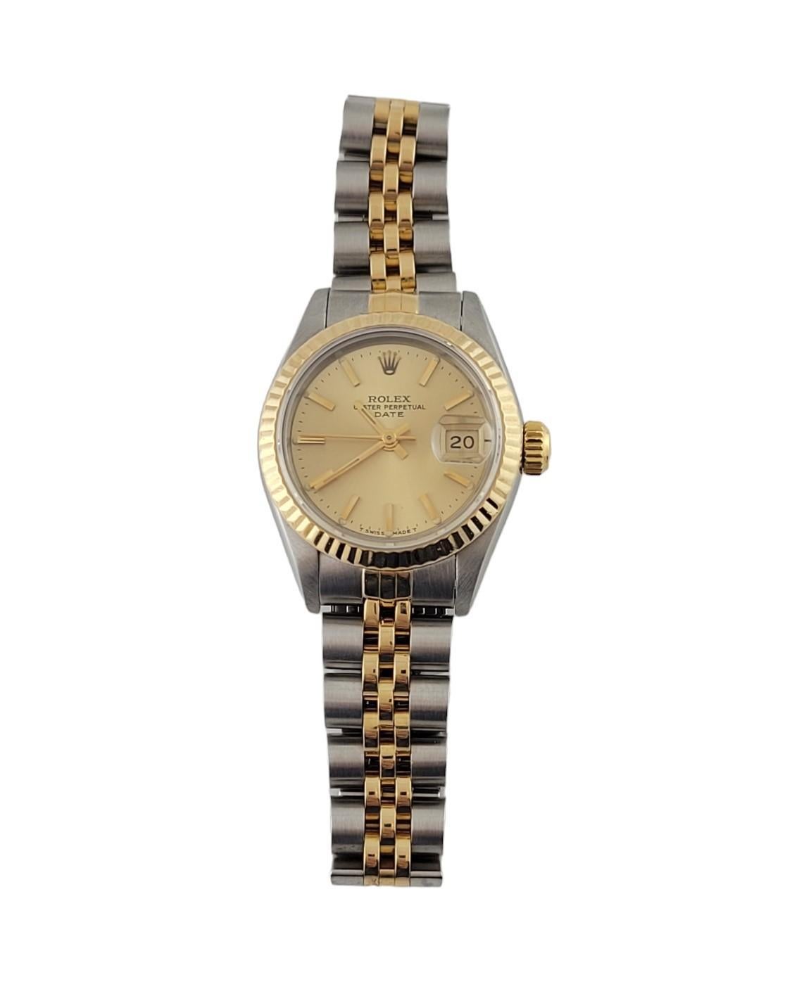 1984 Rolex Ladies Two Tone Watch 69173 Jubilee Band Gold Dial #17221 For Sale 6