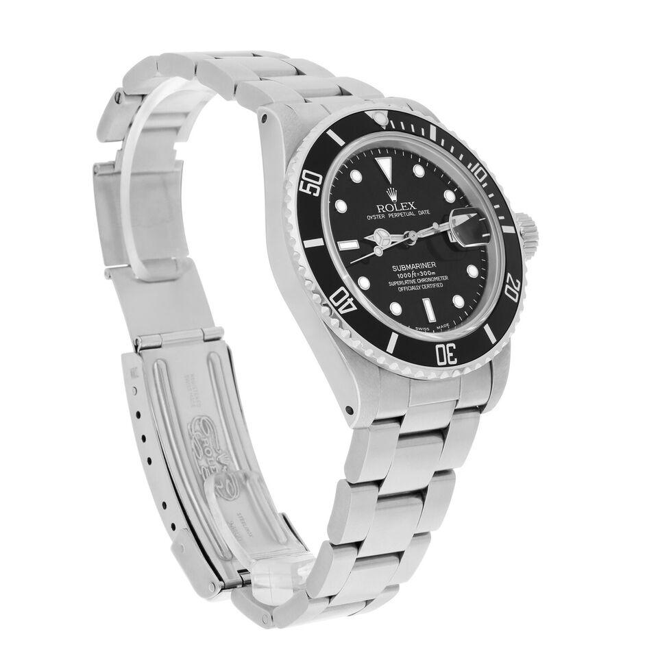 1984 Rolex Submariner Date 40mm Black Dial Rare Vintage Steel Watch 16800 Pour hommes en vente