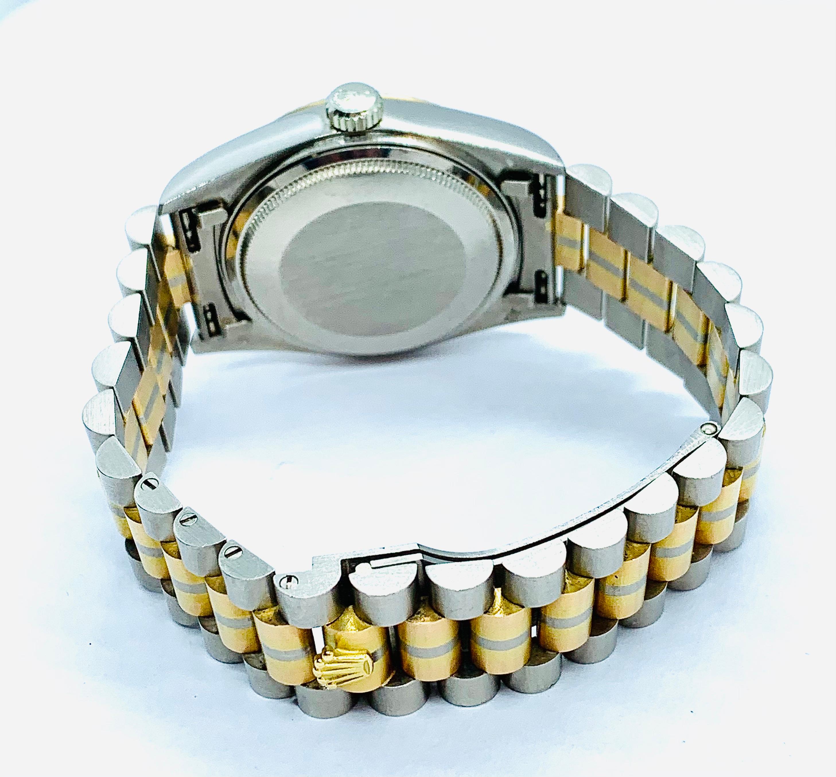 1984 Rolex Tridor Day Date 18 Karat Gold und Diamantuhr im Zustand „Hervorragend“ in Birmingham, AL