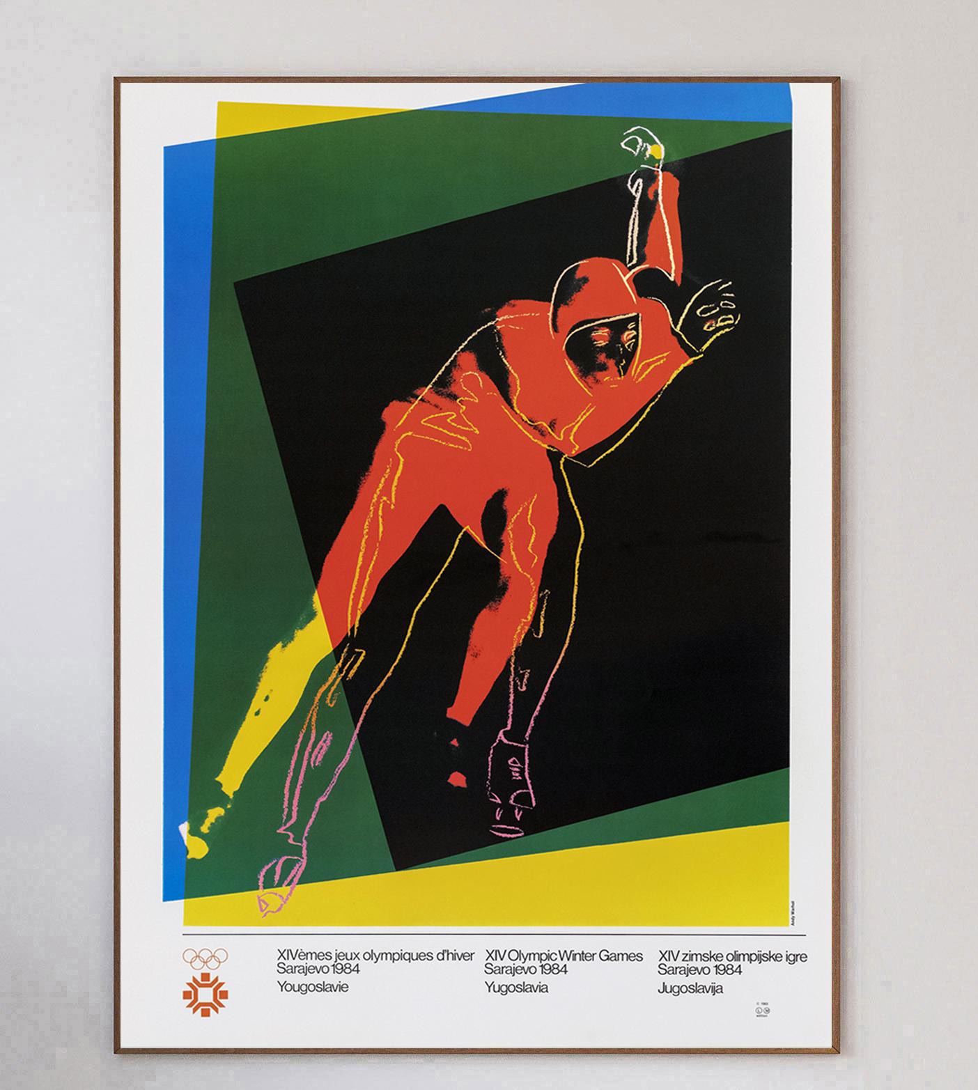 Legendary American pop artist Andy Warhol was one of several artists commissioned to create poster artworks to celebrate the 1984 Sarajevo Winter Olympic Games. The games in then Yugoslavia were the first Winter games to be held in a social