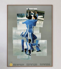 1984 Sarajevo Winter Olympic Games - David Hockney Original Vintage Poster