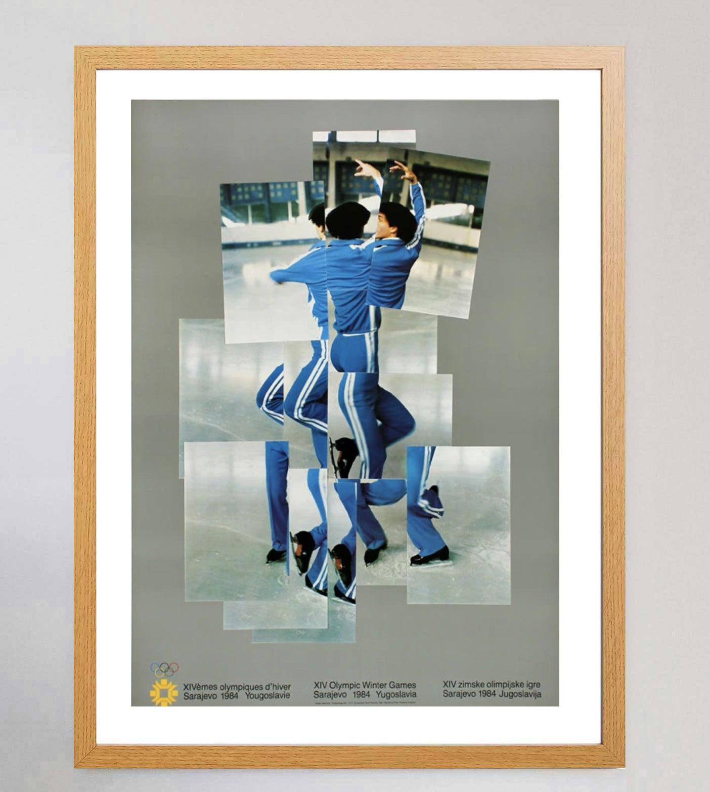 Bosnian 1984 Sarajevo Winter Olympic Games - David Hockney Original Vintage Poster For Sale