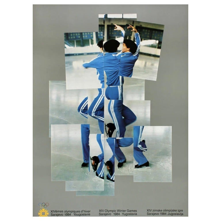 Affiche Ancienne Originale Des Jeux Olympiques D'hiver De Sarajevo 1984 - Occasion
