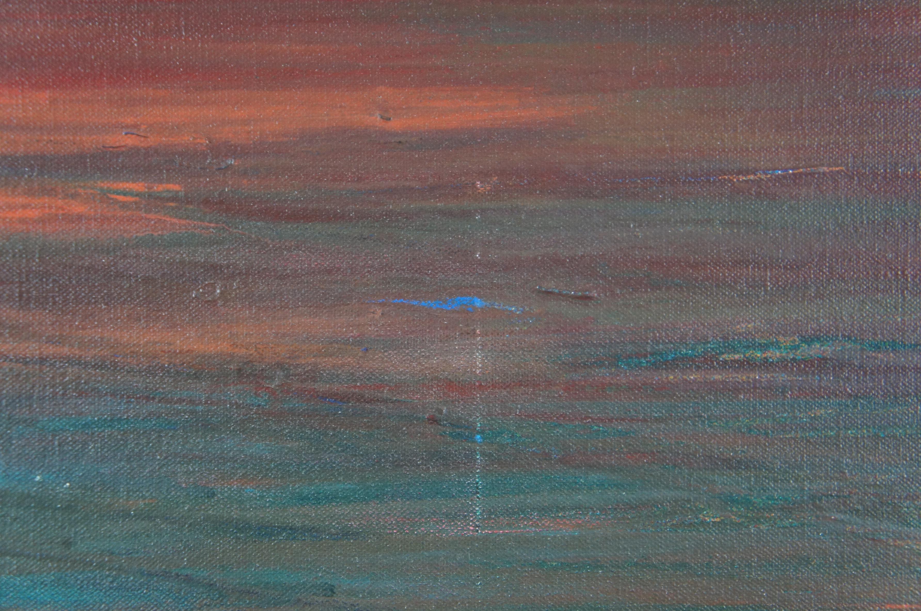 1984 Science Fiction Signiert Öl auf Leinwand Abstrakt Vintage 6
