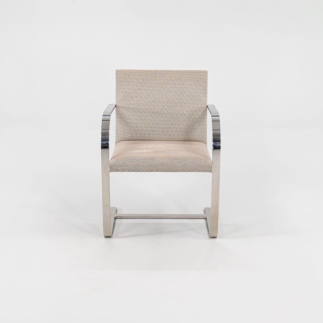 1984 Set aus sechs Mies van der Rohe für Knoll Flachen Barstühlen Brno in Grau (Moderne) im Angebot