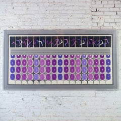 1984 Signed Abstract Geometric Large Scale 2D Origami Folded Paper Art Piece